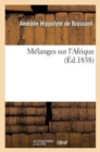 M?langes Sur l'Afrique - Book
