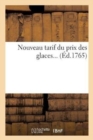 Nouveau Tarif Du Prix Des Glaces... - Book