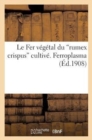 Le Fer V?g?tal Du Rumex Crispus Cultiv?. Ferroplasma (?d.1908) - Book