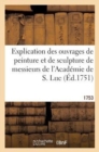 Explication Des Ouvrages de Peinture 1753 - Book