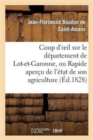 Coup d'Oeil Sur Le D?partement de Lot-Et-Garonne, Ou Rapide Aper?u de l'?tat de Son Agriculture : , de Sa Population Et de Son Industrie En 1828 - Book