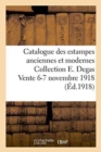 Catalogue Des Estampes Anciennes Et Modernes Collection E. Degas Vente 6-7 Novembre 1918 - Book