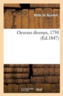 Oeuvres Diverses, 1750 - Book