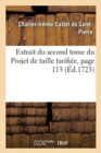 Extrait Du Second Tome Du Projet de Taille Tarifi?e, Page 113 - Book