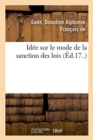 Id?e Sur Le Mode de la Sanction Des Loix - Book