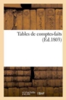 Tables de Comptes-Faits - Book