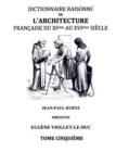 Dictionnaire Raisonne de l'Architecture Francaise du XIe au XVIe siecle Tome V : Tome 5 - Book