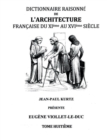 Dictionnaire Raisonne de l'Architecture Francaise du XIe au XVIe siecle Tome VIII - Book