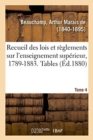Recueil Des Lois Et Reglements Sur l'Enseignement Superieur, 1789-1883. Tome 4. Tables Tome 1-3 - Book