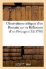 Observations Critiques d'Un Romain Sur Les R?flexions d'Un Portugais - Book