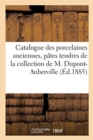 Catalogue Des Porcelaines Anciennes, P?tes Tendres, Rouen, Saint-Cloud, Chantilly, Mennecy : Et Autres Fabriques Fran?aises Et ?trang?res de la Collection de M. Dupont-Auberville - Book