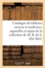 Catalogue de Tableaux Anciens Et Modernes, Aquarelles Et S?pias de la Collection de M. B. de S. - Book
