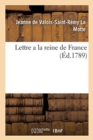 Lettre a la Reine de France - Book
