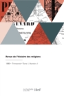 Revue de l'histoire des religions - Book