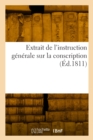 Extrait de l'instruction generale sur la conscription - Book