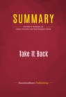 Summary: Take It Back : Review and Analysis of James Carville and Paul Begala's Book - eBook