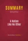 Summary: A Nation Like No Other - eBook