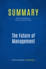 Summary: The Future of Management - eBook