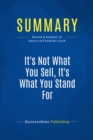 Summary: It's Not What You Sell, It's What You Stand For - eBook