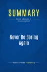 Summary: Never Be Boring Again - eBook