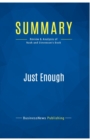 Summary : Just Enough:Review and Analysis of Nash and Stevenson's Book - Book