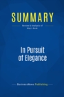Summary: In Pursuit of Elegance - eBook