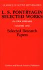 Selected Research Papers : L.S Pontryagin Select Works Volume 1 - Book