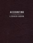 Accounting Ledger Book : 1 Year Weekly Planner, Black Leather Print, Calendar, Weekly Spreads, Goals, Vision Board - Book