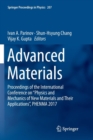Advanced Materials : Proceedings of the International Conference on “Physics and Mechanics of New Materials and Their Applications”, PHENMA 2017 - Book