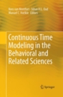 Continuous Time Modeling in the Behavioral and Related Sciences - Book