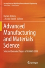 Advanced Manufacturing and Materials Science : Selected Extended Papers of ICAMMS 2018 - Book