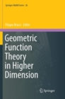Geometric Function Theory in Higher Dimension - Book