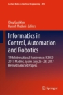 Informatics in Control, Automation and Robotics : 14th International Conference, ICINCO 2017 Madrid, Spain, July 26-28, 2017 Revised Selected Papers - Book