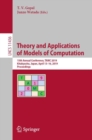 Theory and Applications of Models of Computation : 15th Annual Conference, TAMC 2019, Kitakyushu, Japan, April 13–16, 2019, Proceedings - Book