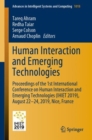 Human Interaction and Emerging Technologies : Proceedings of the 1st International Conference on Human Interaction and Emerging Technologies (IHIET 2019), August 22-24, 2019, Nice, France - Book