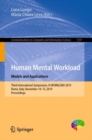 Human Mental Workload: Models and Applications : Third International Symposium, H-WORKLOAD 2019, Rome, Italy, November 14-15, 2019, Proceedings - Book
