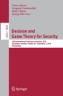 Decision and Game Theory for Security : 10th International Conference, GameSec 2019, Stockholm, Sweden, October 30 – November 1, 2019, Proceedings - Book