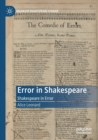 Error in Shakespeare : Shakespeare in Error - Book