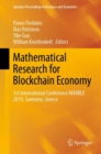 Mathematical Research for Blockchain Economy : 1st International Conference MARBLE 2019, Santorini, Greece - Book