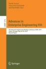Advances in Enterprise Engineering XIII : 9th Enterprise Engineering Working Conference, EEWC 2019, Lisbon, Portugal, May 20-24, 2019, Revised Papers - Book