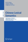 Chinese Lexical Semantics : 20th Workshop, CLSW 2019, Beijing, China, June 28–30, 2019, Revised Selected Papers - Book