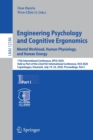 Engineering Psychology and Cognitive Ergonomics. Mental Workload, Human Physiology, and Human Energy : 17th International Conference, EPCE 2020, Held as Part of the 22nd HCI International Conference, - Book