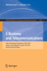 E-Business and Telecommunications : 16th International Conference, ICETE 2019, Prague, Czech Republic, July 26-28, 2019, Revised Selected Papers - Book