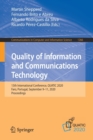 Quality of Information and Communications Technology : 13th International Conference, QUATIC 2020, Faro, Portugal, September 9-11, 2020, Proceedings - Book