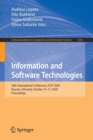 Information and Software Technologies : 26th International Conference, ICIST 2020, Kaunas, Lithuania, October 15-17, 2020, Proceedings - Book