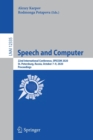 Speech and Computer : 22nd International Conference, SPECOM 2020, St. Petersburg, Russia, October 7–9, 2020, Proceedings - Book