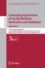 Leveraging Applications of Formal Methods, Verification and Validation: Applications : 9th International Symposium on Leveraging Applications of Formal Methods, ISoLA 2020, Rhodes, Greece, October 20– - Book
