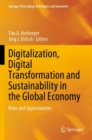 Digitalization, Digital Transformation and Sustainability in the Global Economy : Risks and Opportunities - Book