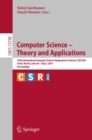 Computer Science – Theory and Applications : 16th International Computer Science Symposium in Russia, CSR 2021, Sochi, Russia, June 28–July 2, 2021, Proceedings - Book