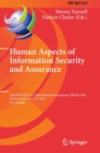 Human Aspects of Information Security and Assurance : 15th IFIP WG 11.12 International Symposium, HAISA 2021, Virtual Event, July 7-9, 2021, Proceedings - Book